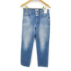 New Closed Denim Jay Jeans Womens 26 Relaxed Fit Mid Waist Distressed